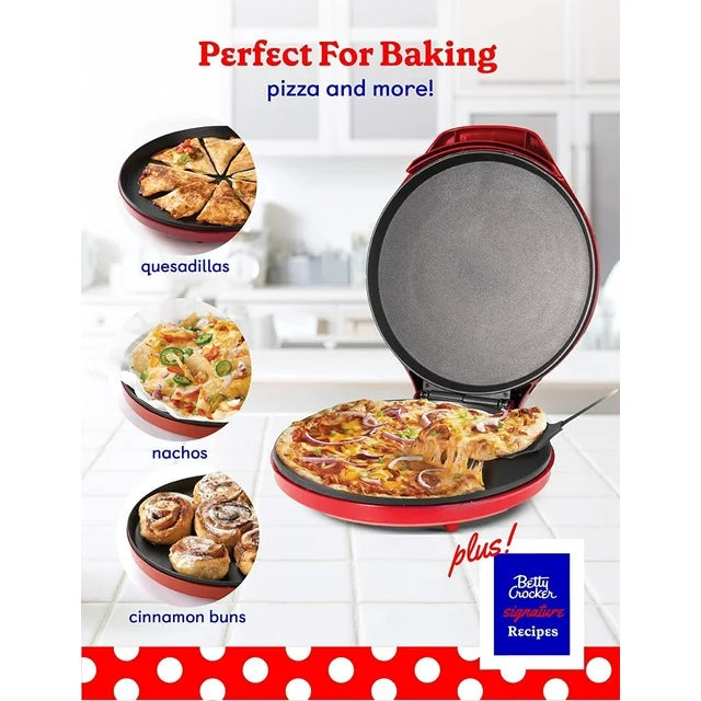 Pizza Maker Bundle: Pizza Maker, Cutter, and 100 Sheets of 14" Parchment Paper. Red