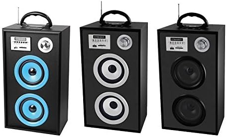 Supersonic SC1300KBL Portable Rechargeable Speaker with Karaoke and FM Radio, (Blue)