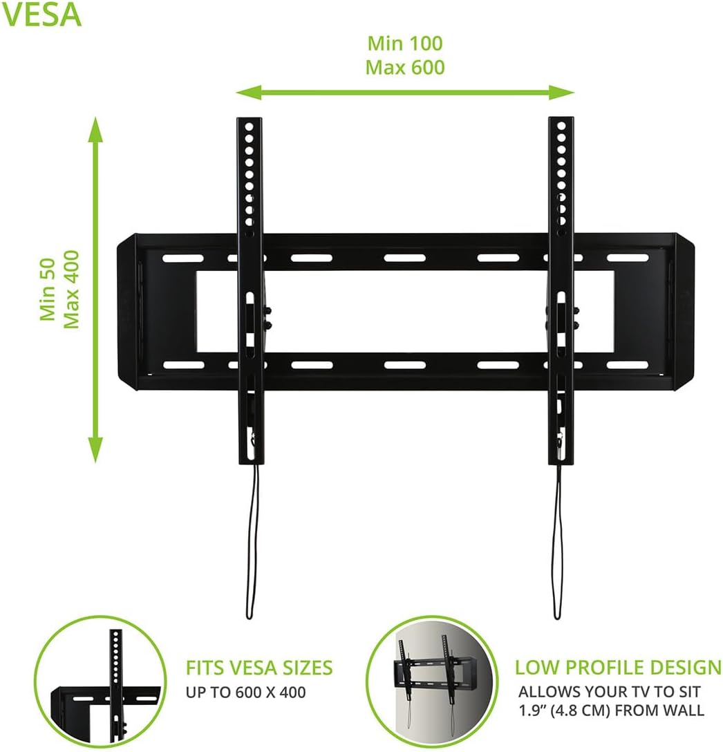 Kanto T3760 Tilting Mount for 37-60 Inch TVs Black