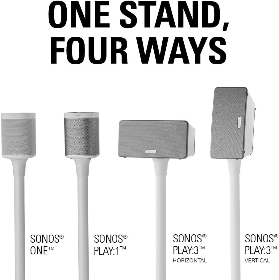 Sanus Wireless Sonos Speaker Stand for Sonos One, Play:1, & Play:3