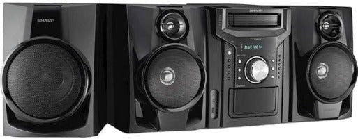 Sharp CD-BHS1050 350W 5-Disc Mini Shelf Speaker/Subwoofer System with Cassette and Bluetooth,