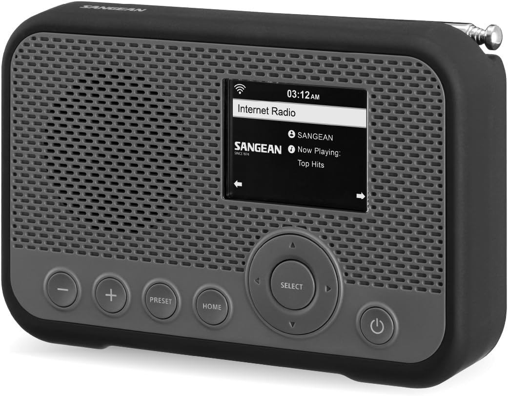 Sangean WFR-39 FM-RBDS/Internet Radio with Spotify Connect AirMusic Control Rechargeable Portable Digital Radio.