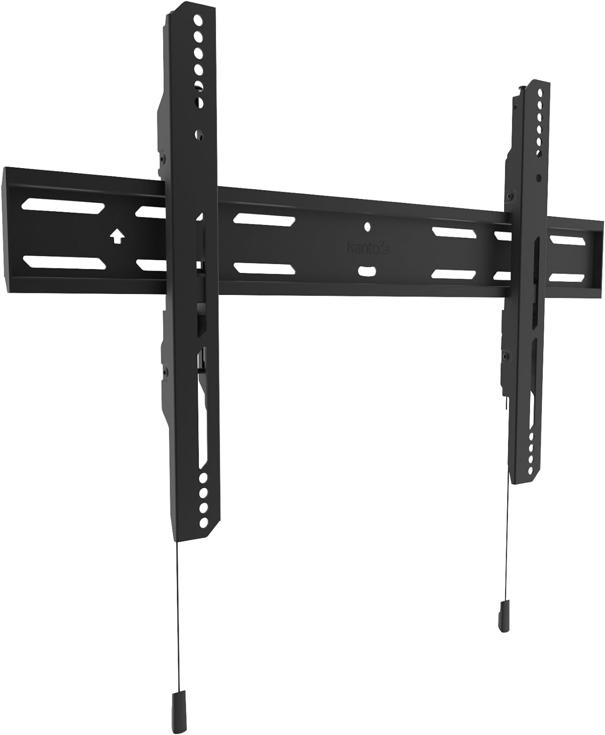 Kanto PF300 Fixed TV Mount for 32" to 90" TVs, Extra Wide Wall Plate, Post-Installation Leveling, Lockable Arms, Quick Release, Low Profile, Black