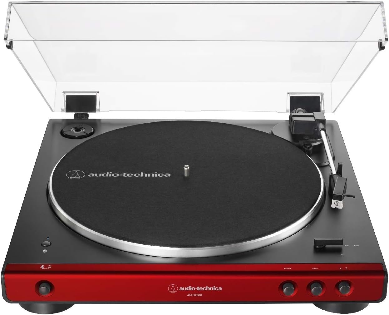 Audio-Technica AT-LP60XBT-RD Fully Automatic Belt-Drive Stereo Turntable, Bluetooth, Hi-Fi, 2 Speed