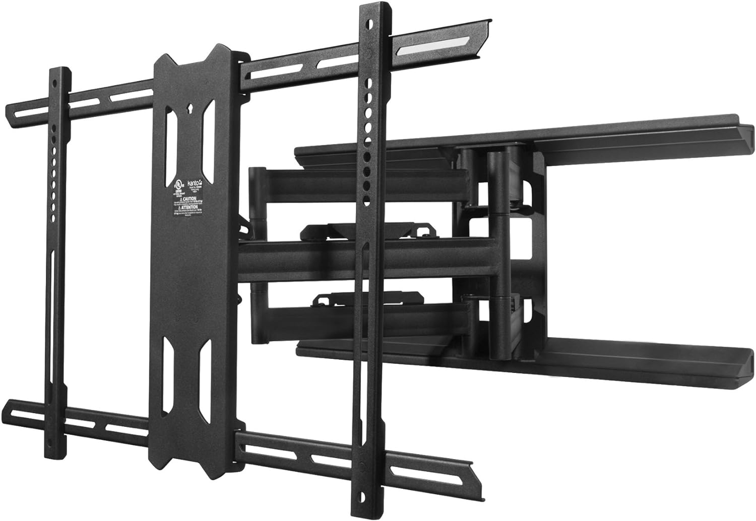 Kanto PDX680 Full Motion TV Wall Mount for 39" to 80" TVs, 125 lbs Capacity, Low Profile, 24" Extension, Integrated Cable Management