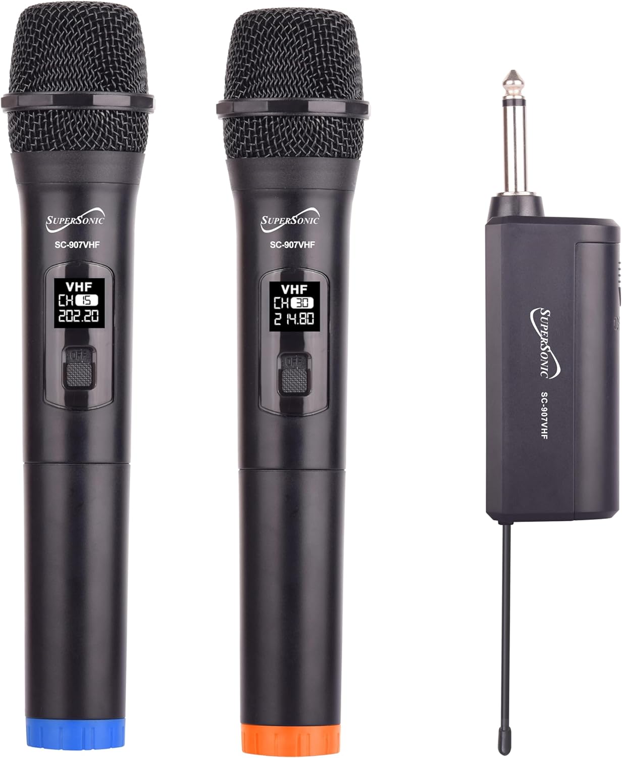 Supersonic SC-907VHF VHF Dual Fix Channel Wireless with Microphone with Dual Handheld Transmitters