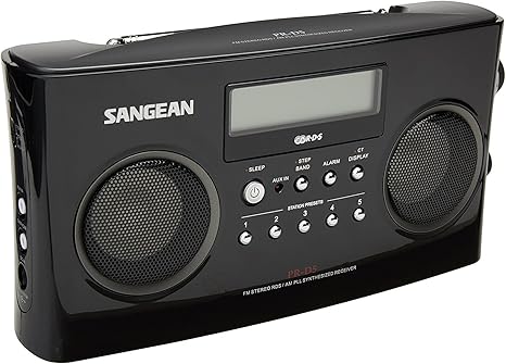 Sangean PR-D5BK AM/FM Portable Radio with Digital Tuning and RDS