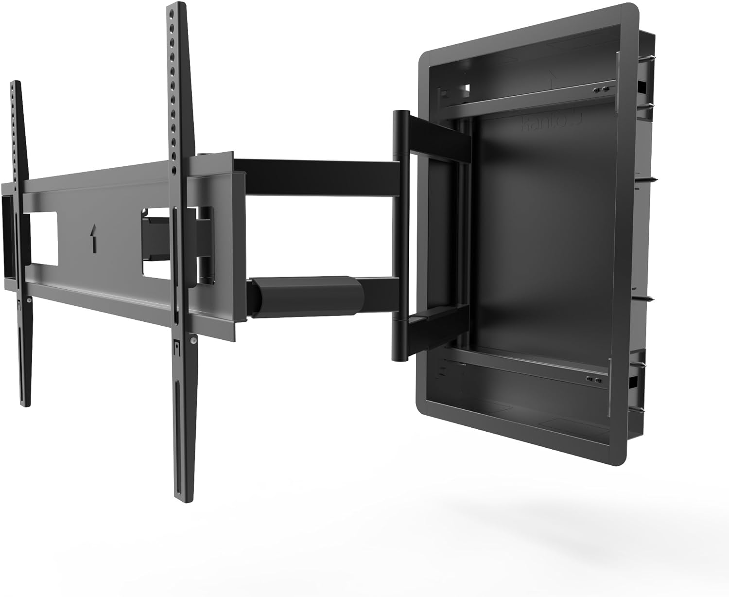 Kanto R500 Recessed TV Mount Full Motion Articulating for 46"-80" TVs Ultra Low Profile Swivel & Tilt Cable Management