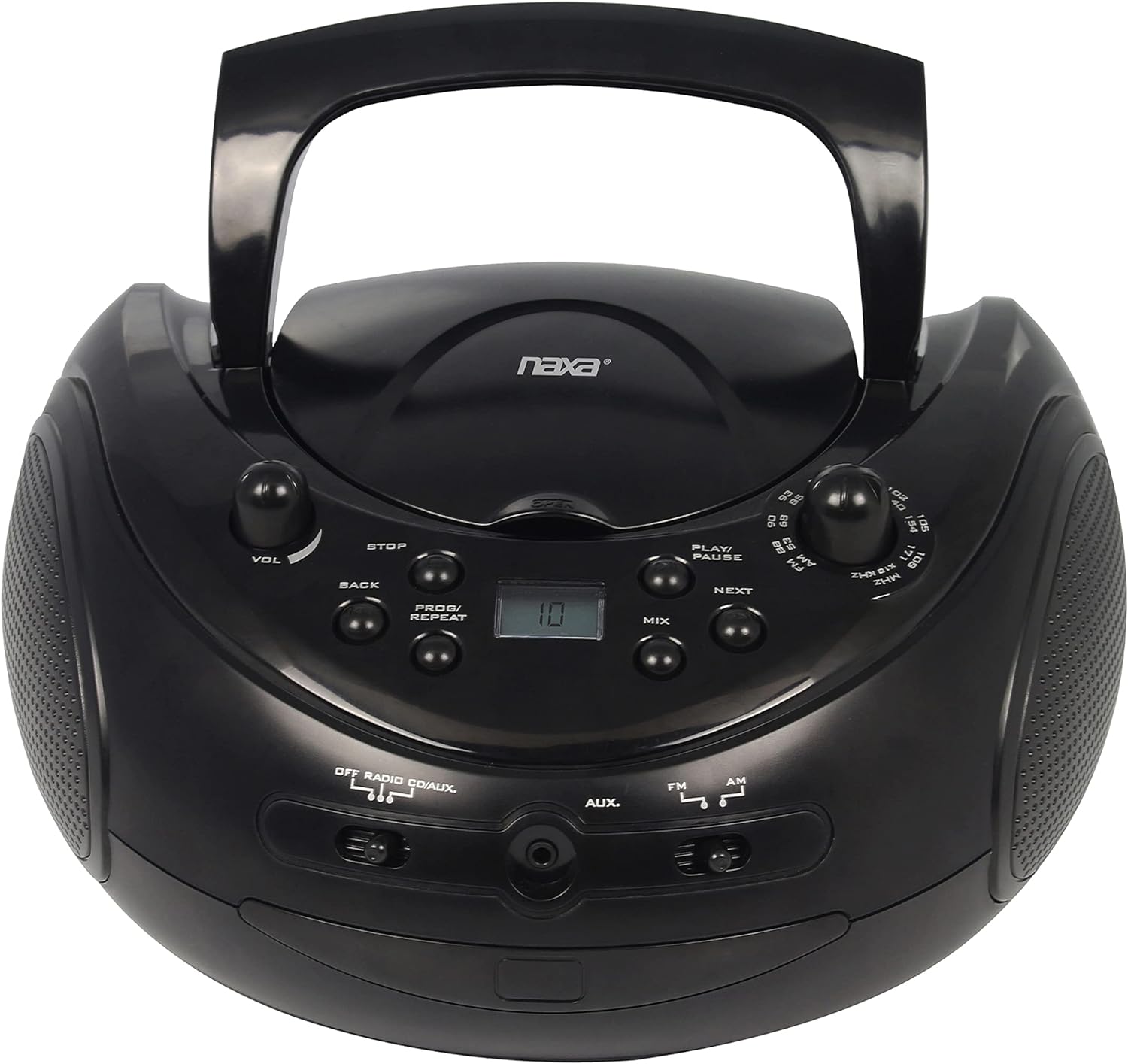 Naxa Electronics NPB-254 Portable CD Radio Player with Programmable Memory and AM/FM Radio  Black.