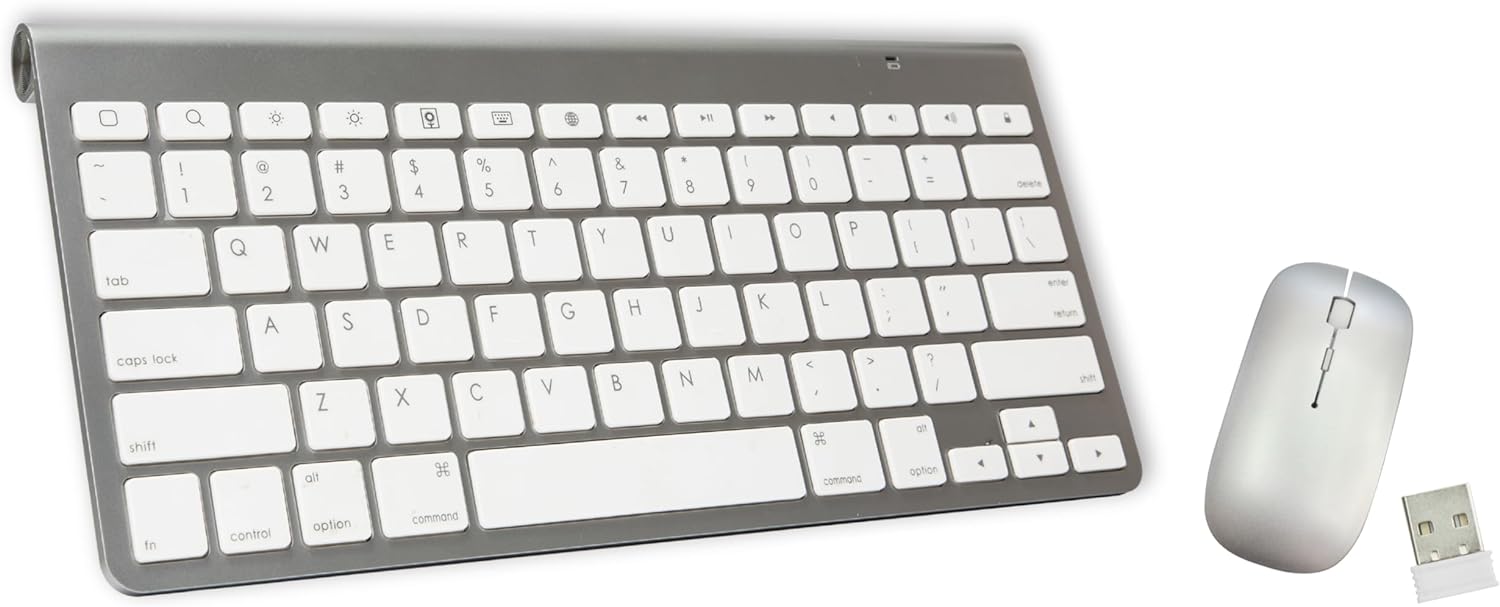 Supersonic SC-531KBM Ultra-Slim Wireless Keyboard/Mouse Combo with Comfortable Typing,