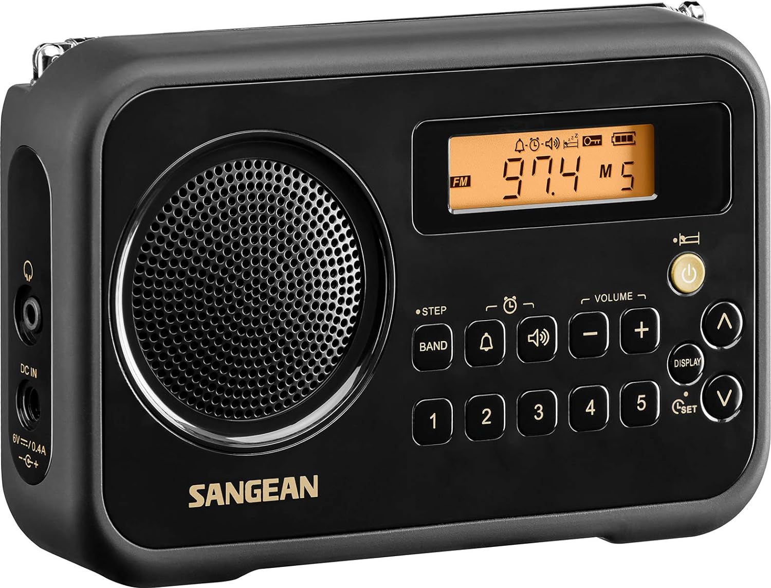 Sangean SG-104 AM/FM Clock Portable Digital Radio.