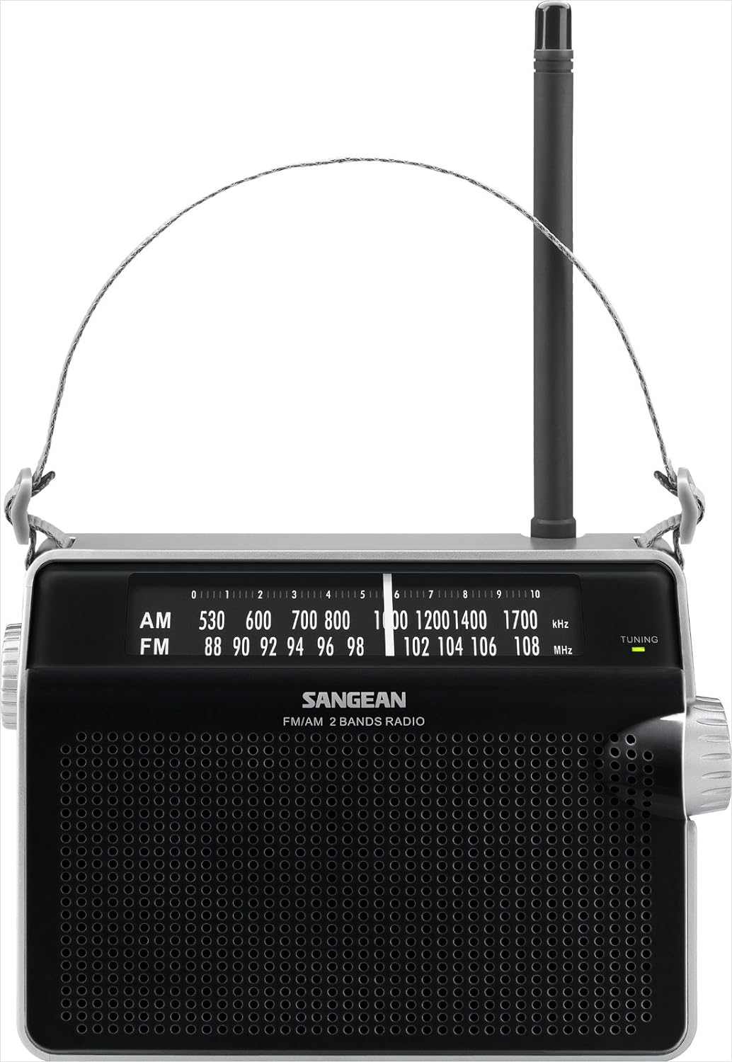 Sangean PR-D6BK AM/FM Compact Analog Portable Radio Black.