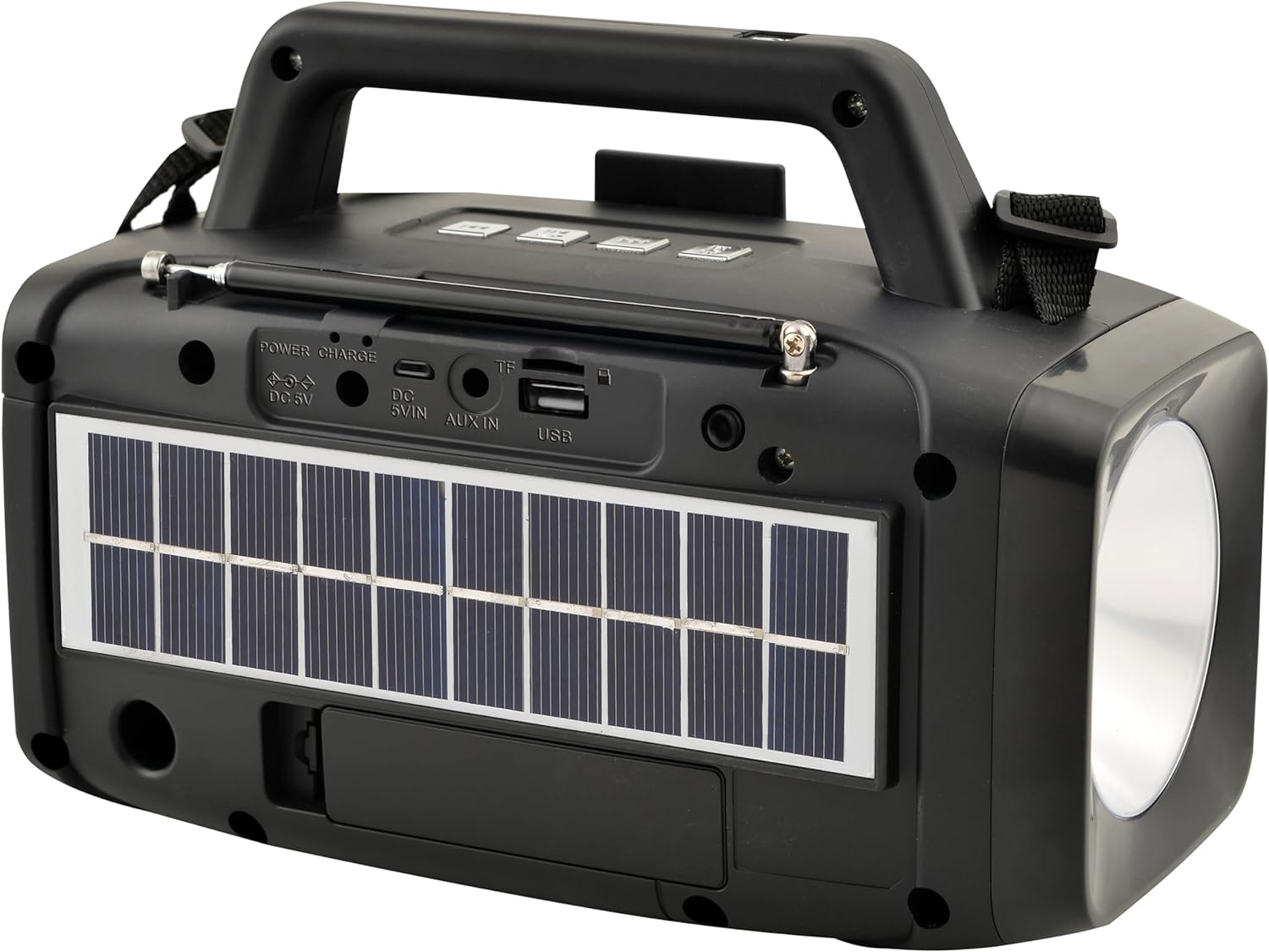 Supersonic SC-1074ER Solar Power Speaker with FM Radio & LED Flashlight