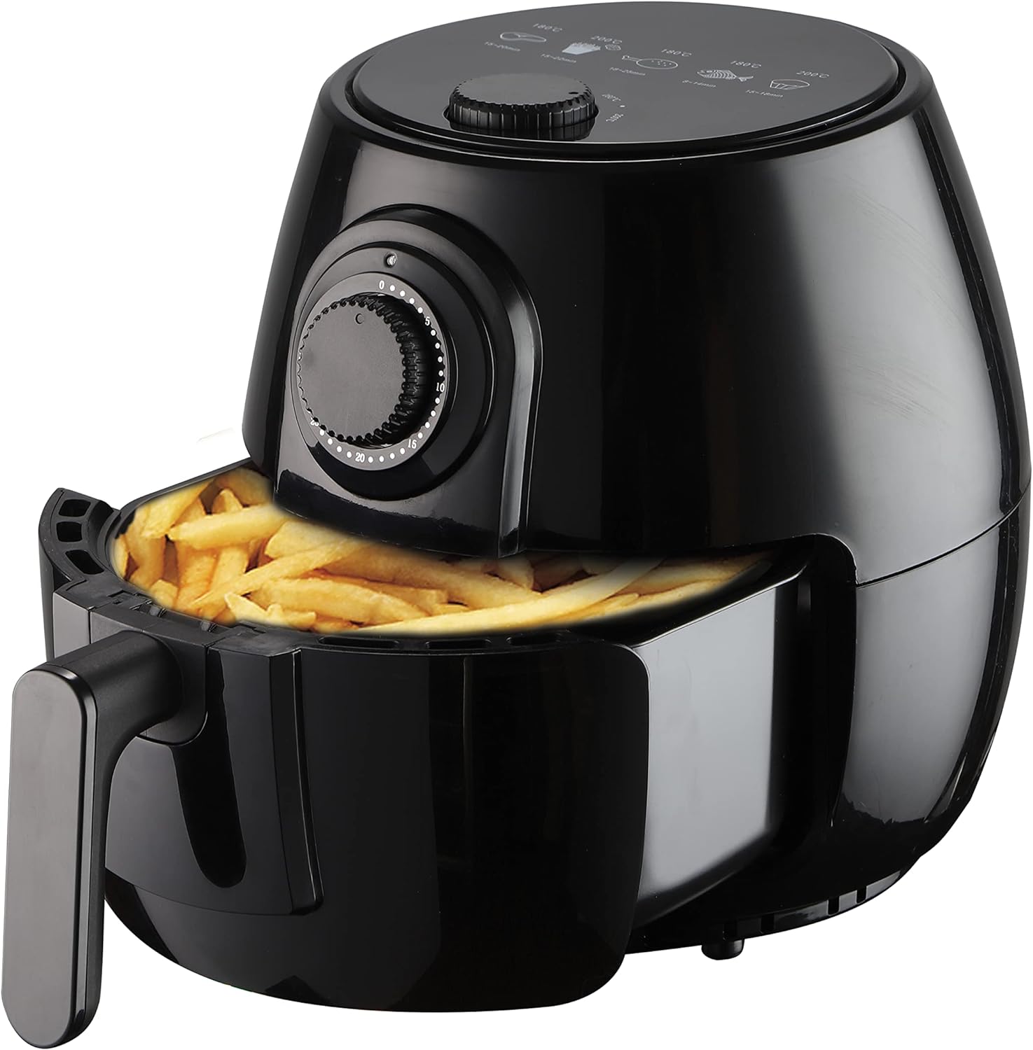 National 4.0 L Mechanical Air Fryer, 5 Preset Cooking Functions, Rapid 360° Air Circulation, 4.0L Non-Stick Pot, 85% Less Oil, Preheat, Keep Warm, Easy Dialer Control, Dishwasher Safe