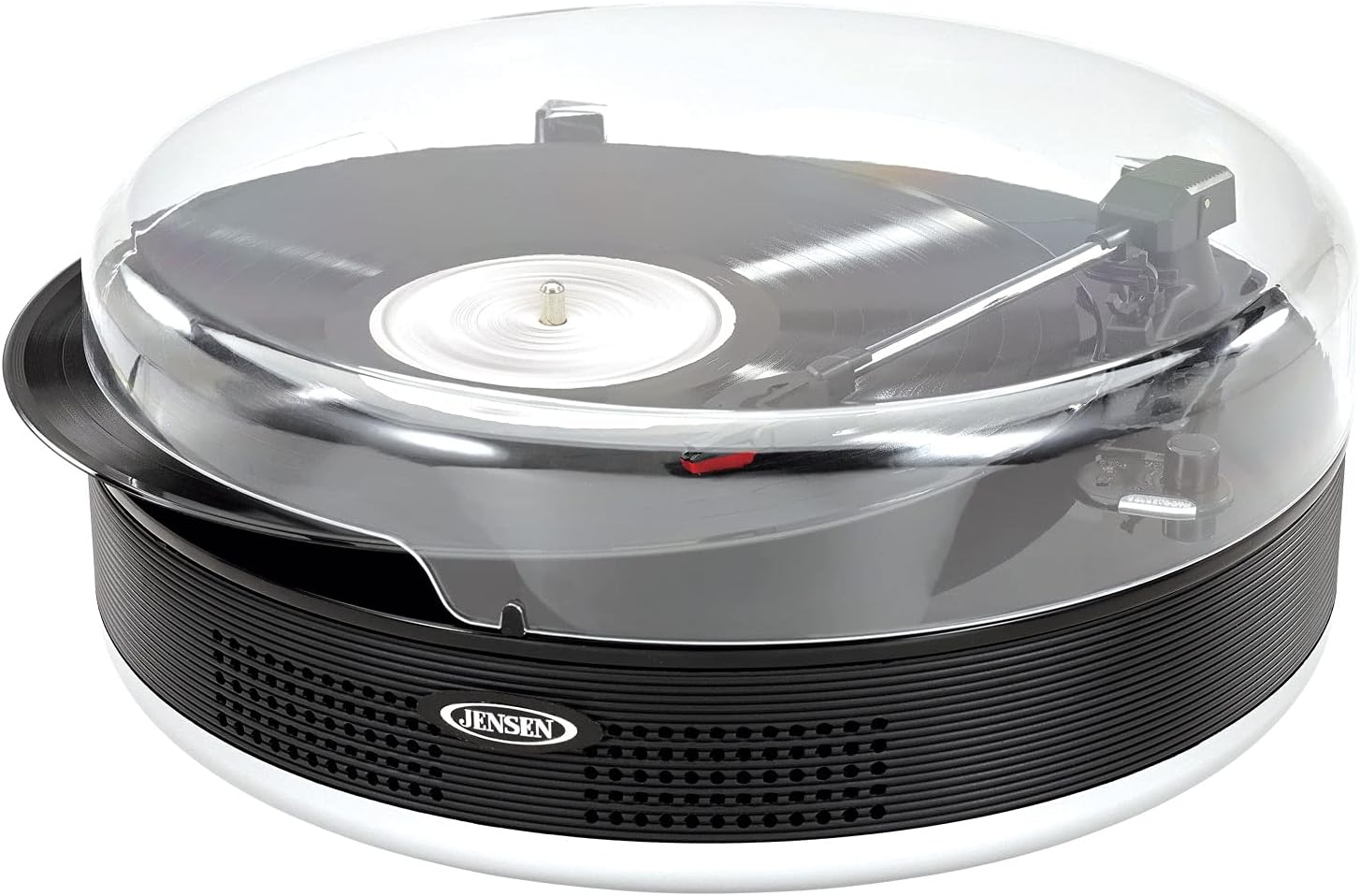 JENSEN JTA-455 3-Speed Stereo Turntable with Metal Tone Arm and Bluetooth Transmit