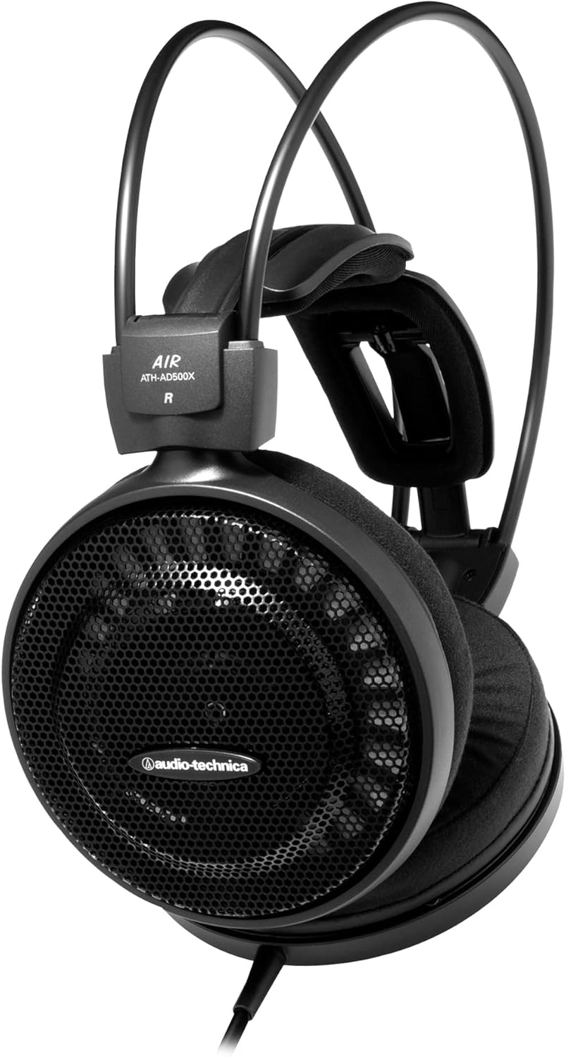 Audio-Technica ATH-AD500X Audiophile Open-Air Headphones, Black