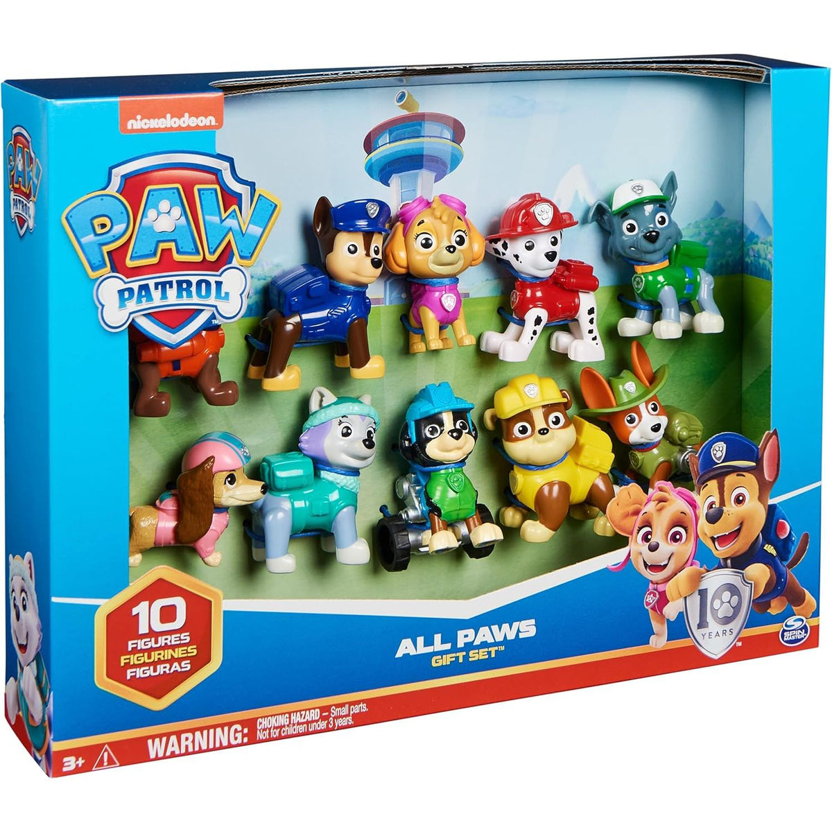 Paw Patrol, 10th Anniversary, All Paws On Deck Toy Figures Gift Pack w ...