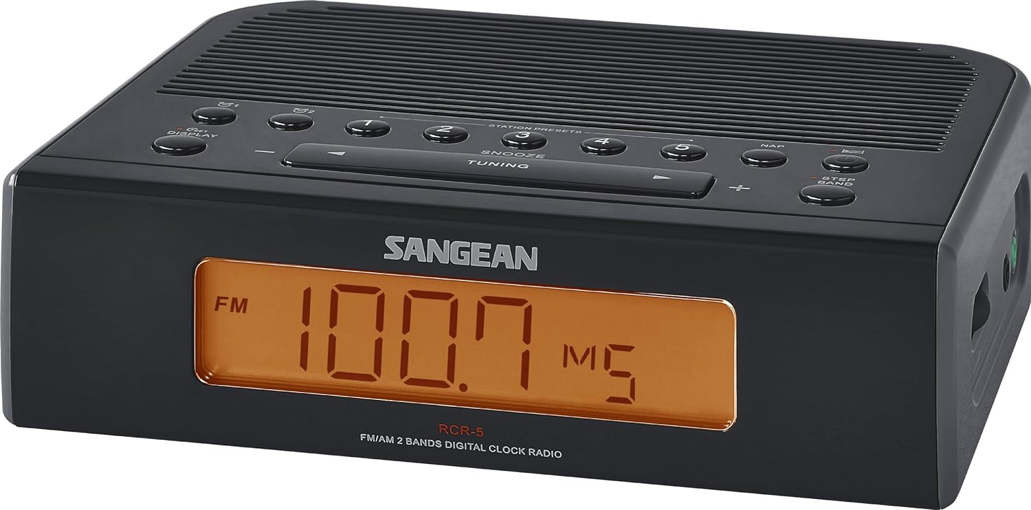 Sangean RCR 5 Digital Clock Radio with Added Features