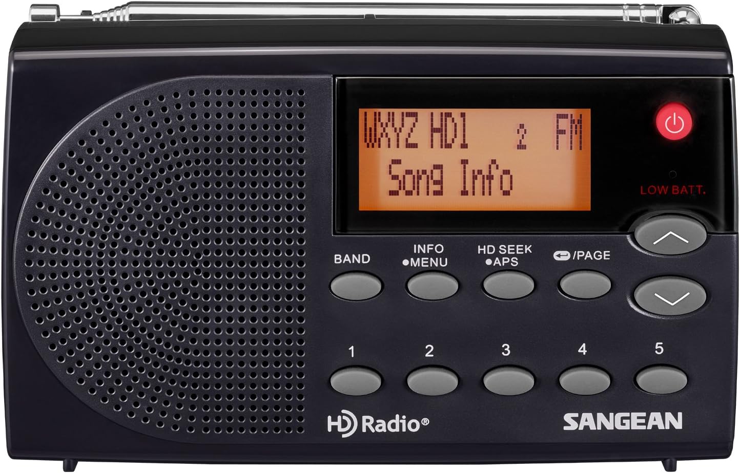 Sangean HDR-14 HD Radio/FM Stereo/AM Portable Radio (Black)