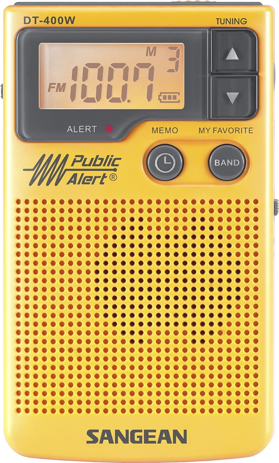 Sangean DT-400W AM/FM Digital Weather Alert Pocket Radio.