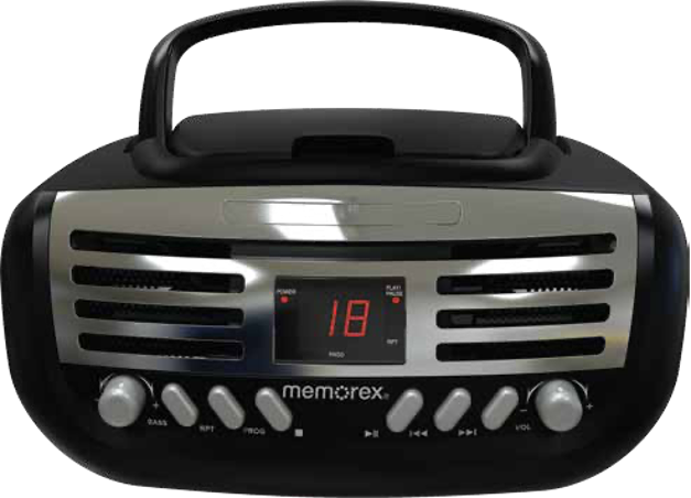 Memorex BCD100 Retro Style Top Loading AM/FM/CD Player